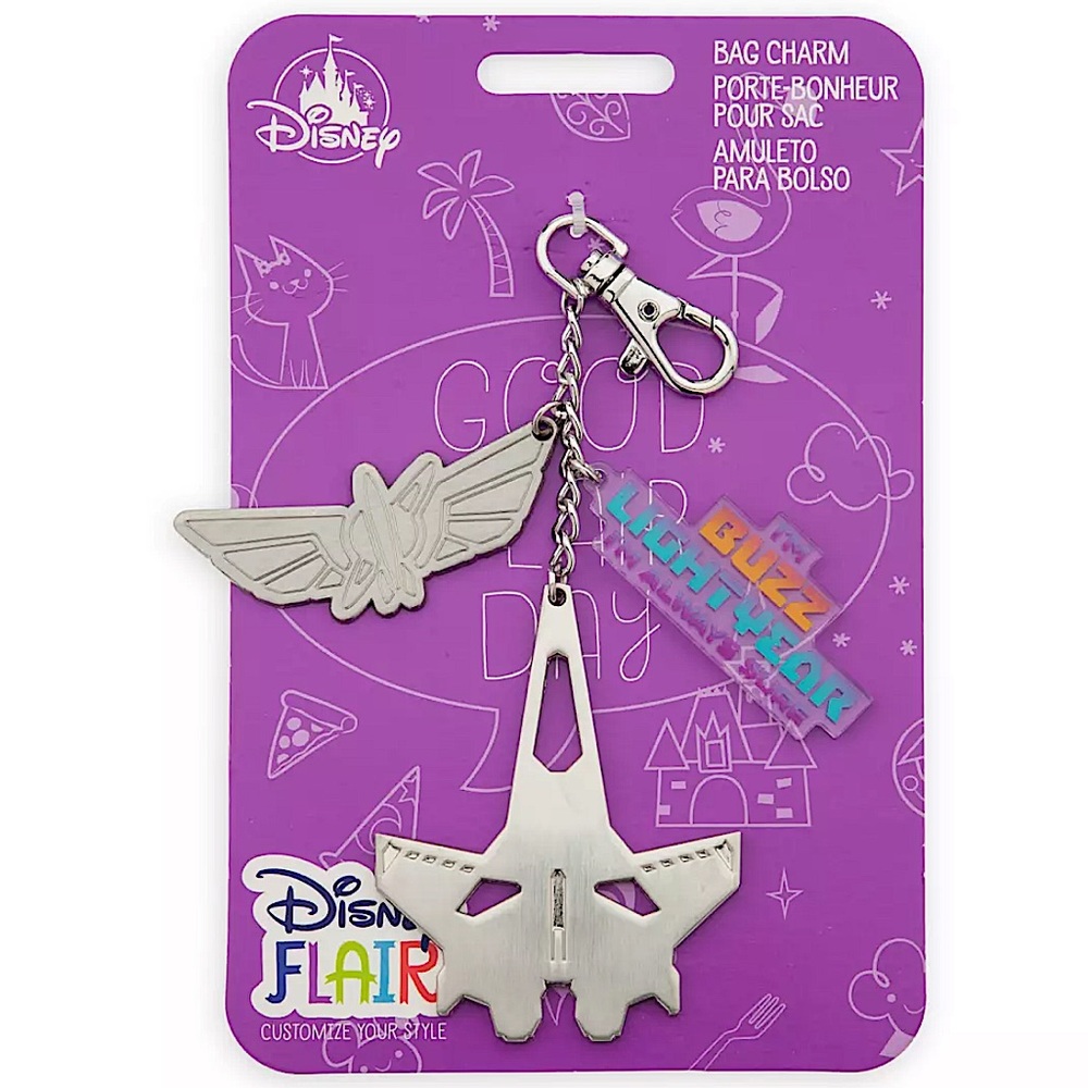 NWT Disney Buzz Lightyear Flair Bag Charm Keychain